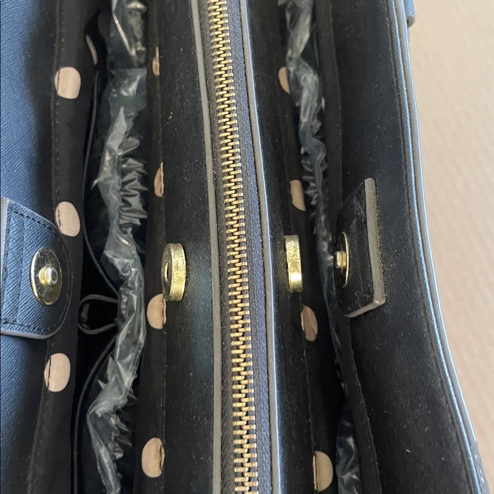 Anne Klein Black Saffiano Tote with Gold Hardware - Picture 4 of 4